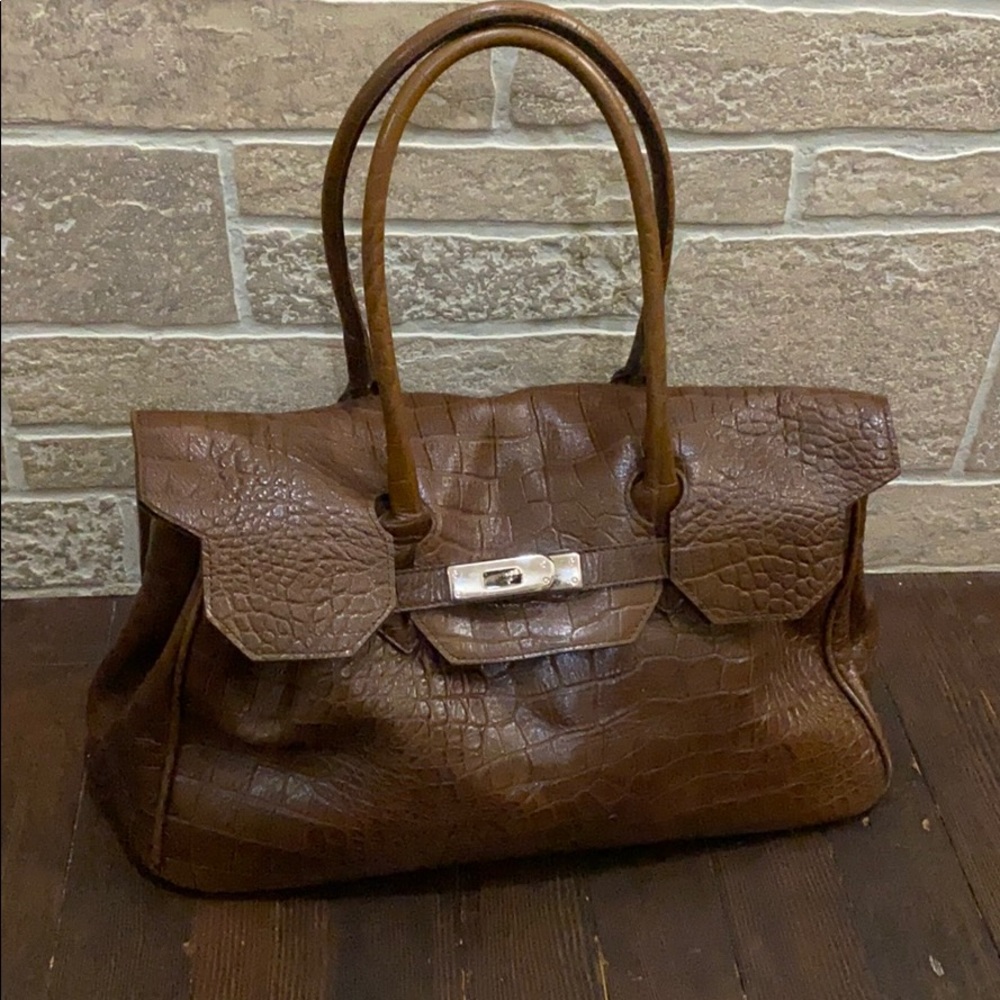 Pebbled Leather Handbag